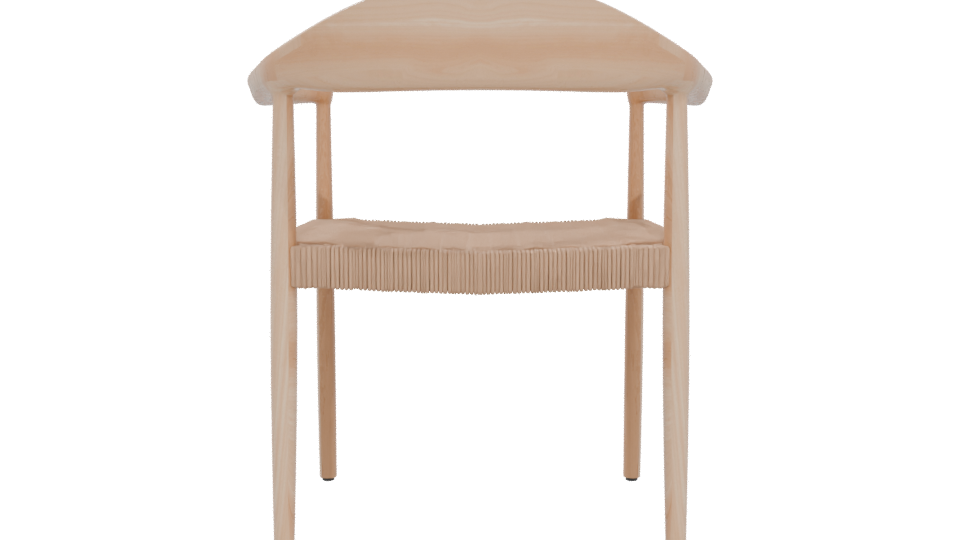Stylish Minimalist Wooden Chair - Professional 3D Model Render 5