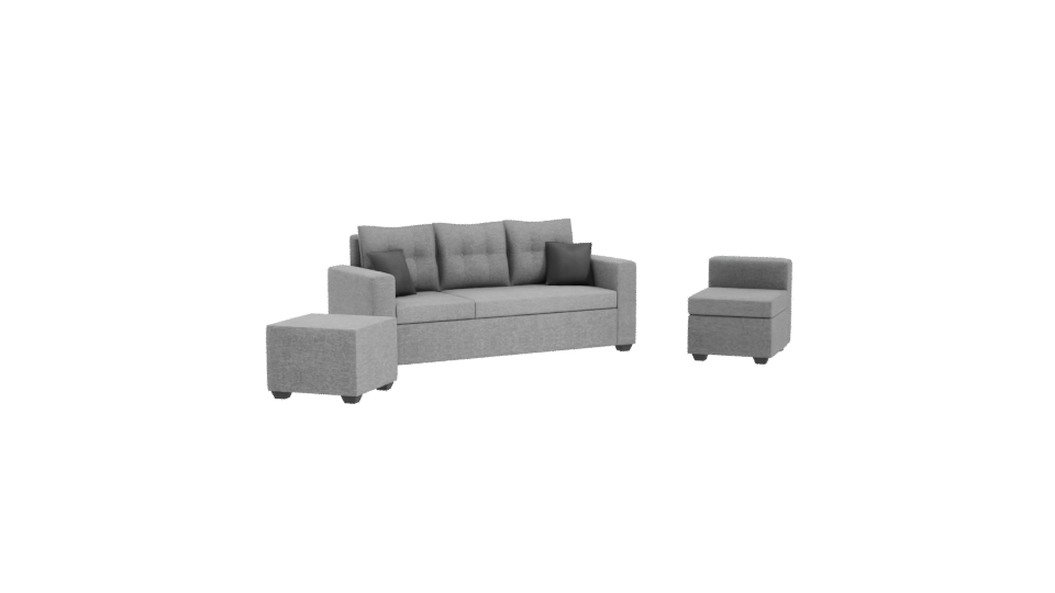 Modern Upholstered Sofa Set 3D Model - Professional 3D Model Render 10