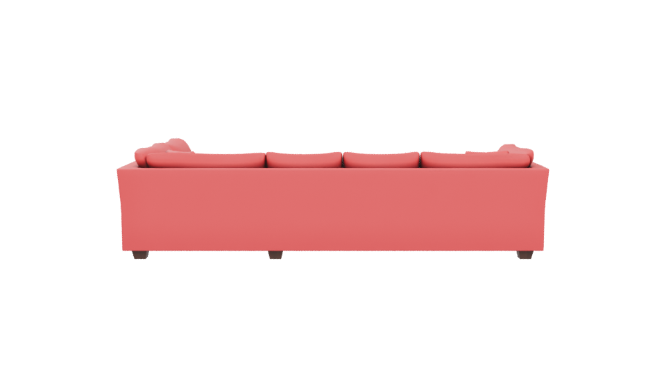 Red Sectional Sofa 3D Model - Professional 3D Model Render 5