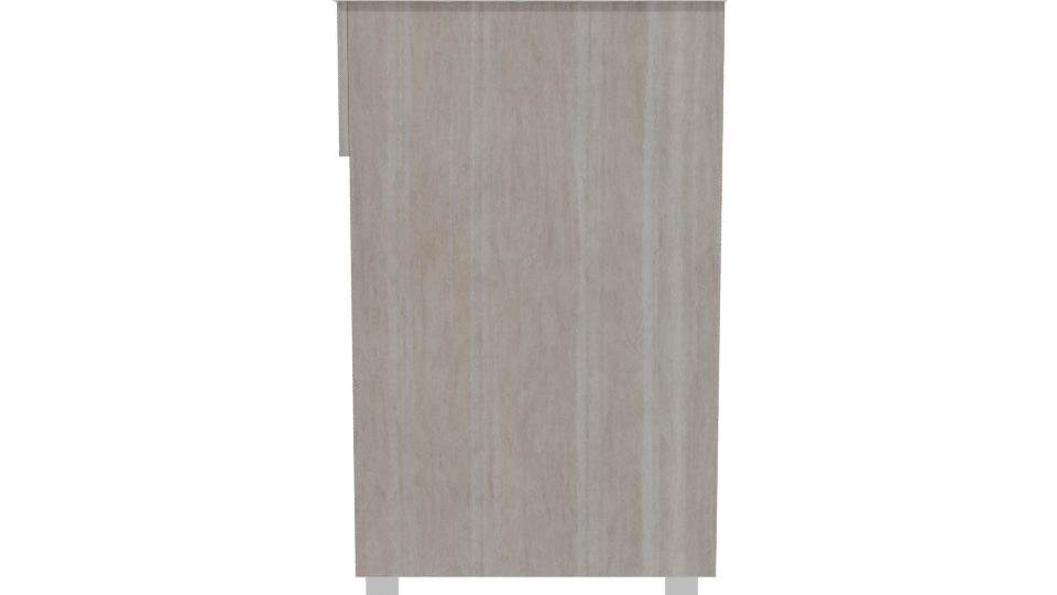 Contemporary Wooden Storage Cabinet 3D Model - Professional 3D Model Render 2