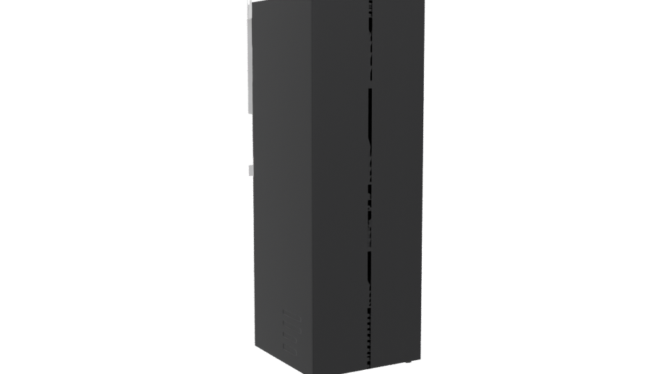 Sleek Black Refrigerator Model - Professional 3D Model Render 4