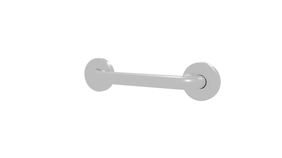 30cm Nickel Bathroom Safety Bar 3D - Professional 3D Model Render 12