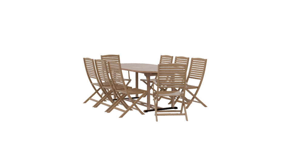 Stylish Outdoor Dining Set 3D - Professional 3D Model Render 7