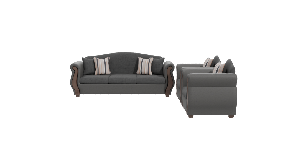 Elegant Upholstered Sofa Set 3D - Professional 3D Model Render 11