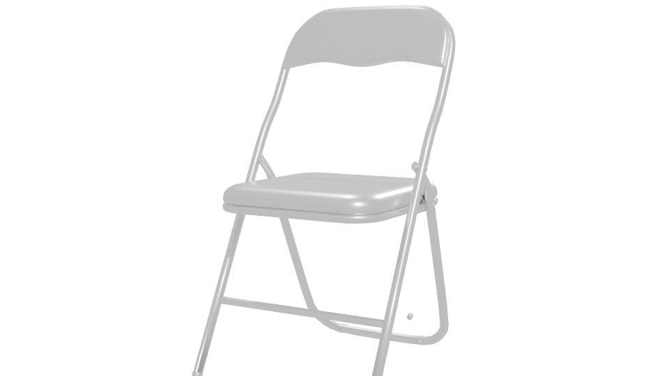 Folding Metal Chair 3D Model - Professional 3D Model Render 12