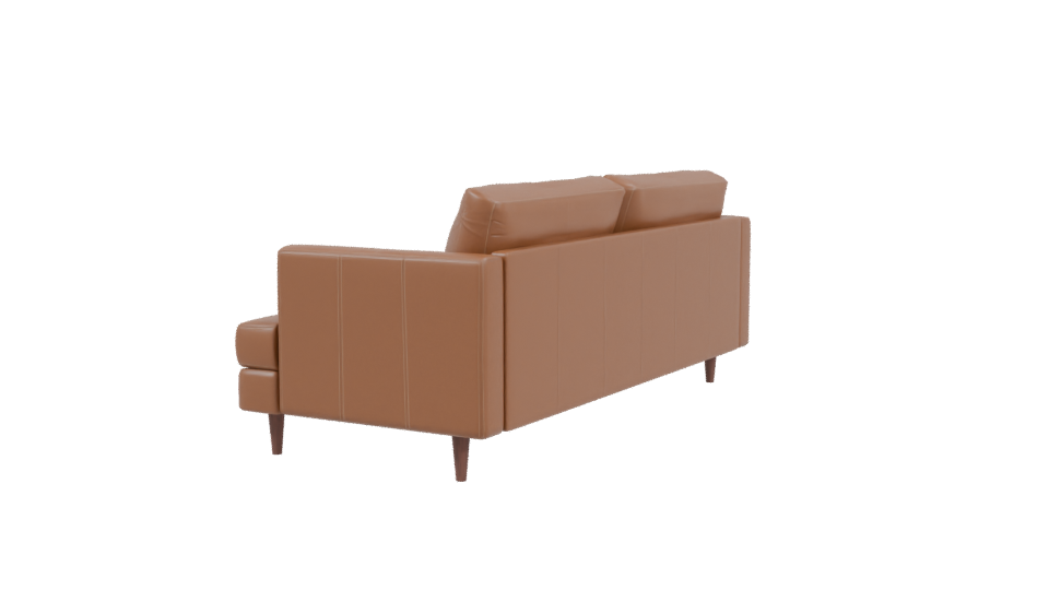 Modern Leather Sofa 3D Model - Professional 3D Model Render 3