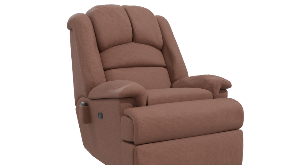 Stylish Reclining Armchair Model - Professional 3D Model Render 10