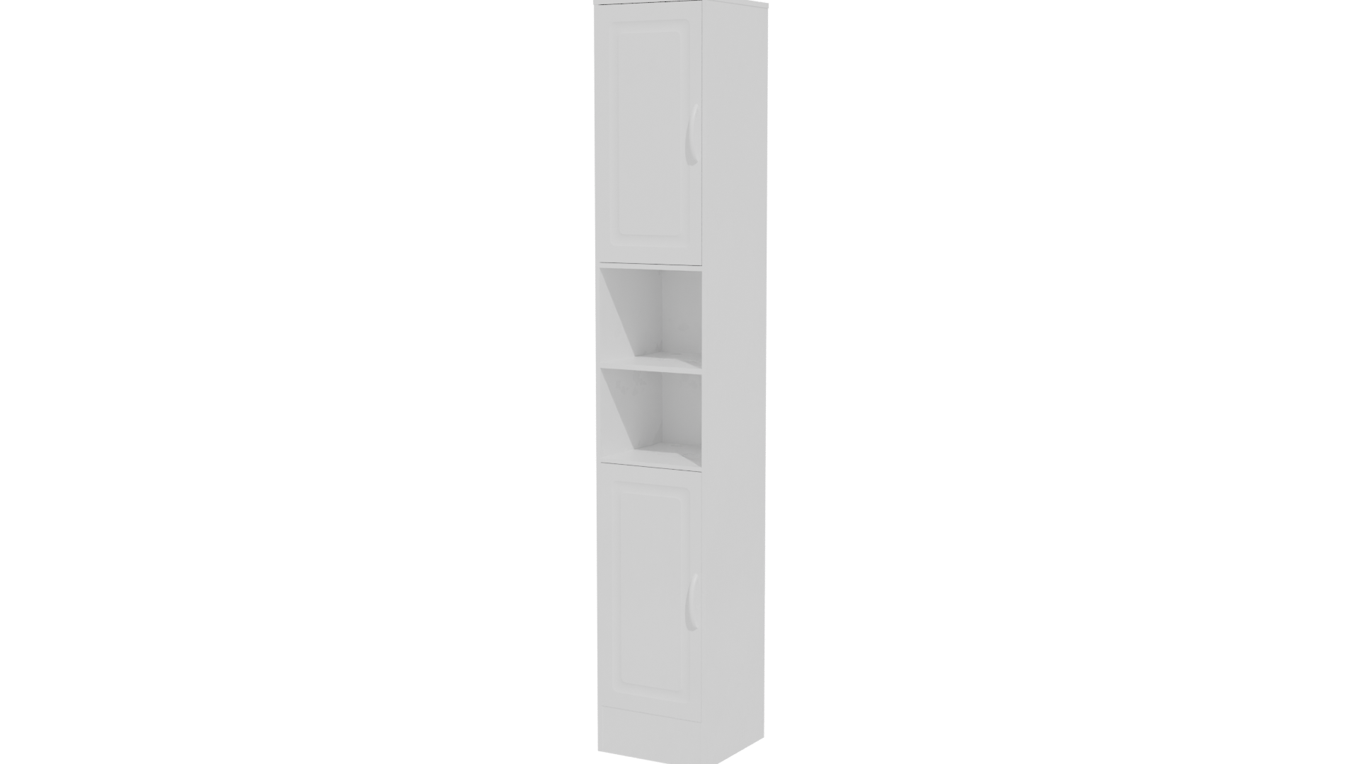 Sleek Tall Storage Cabinet 3D - Professional 3D Model Render 12