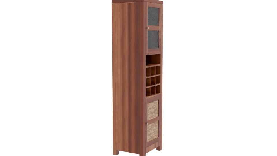 Elegant Wooden Storage Cabinet 3D Model - Professional 3D Model Render 9
