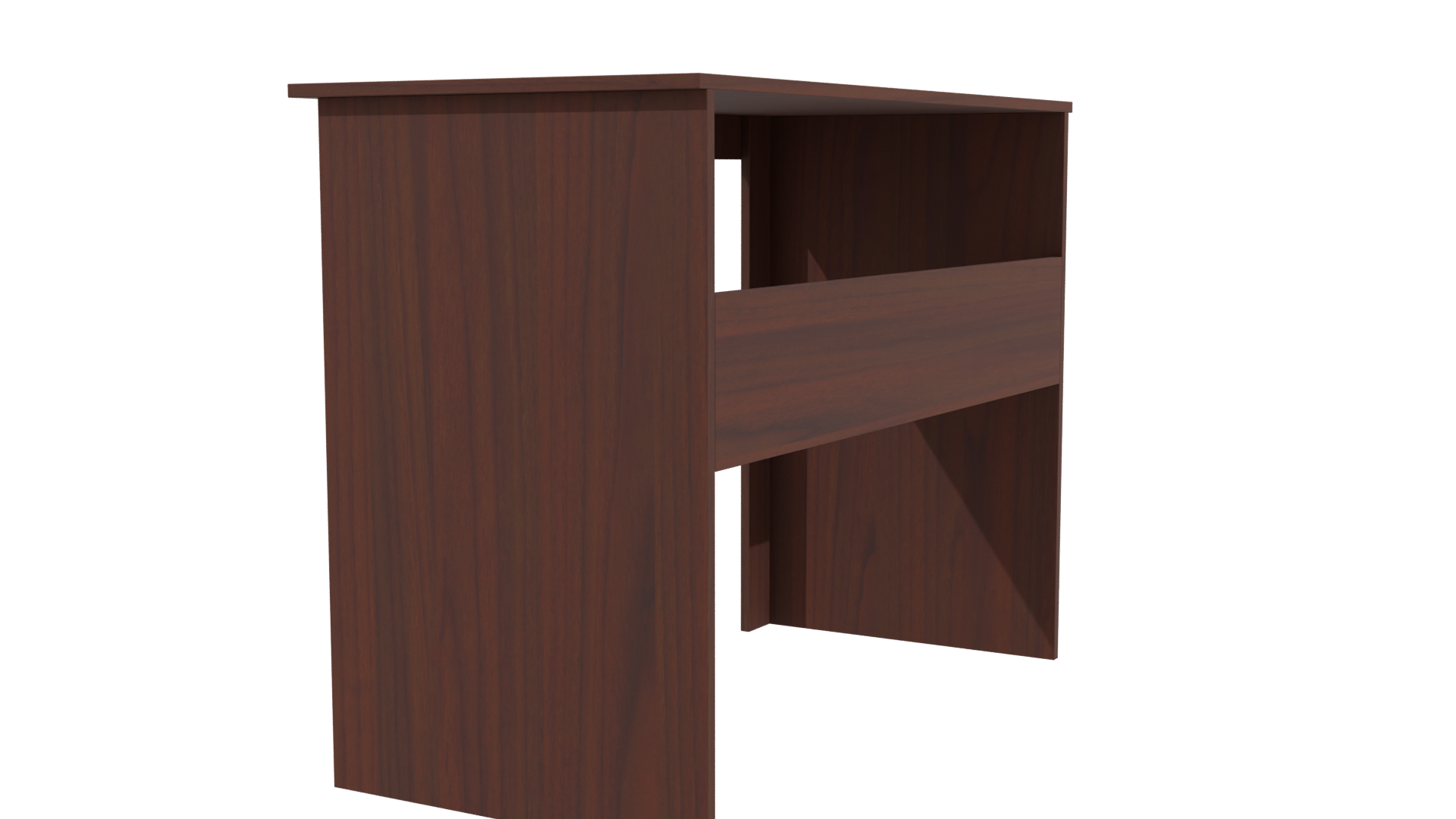 Stylish Wooden Writing Desk 3D - Professional 3D Model Render 3