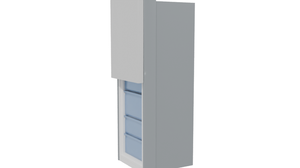 Sleek Modern Refrigerator Model - Professional 3D Model Render 13
