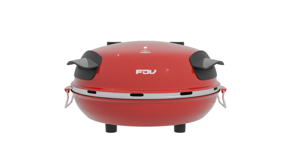 Stylish Red Outdoor Grill 3D - Professional 3D Model Render 11