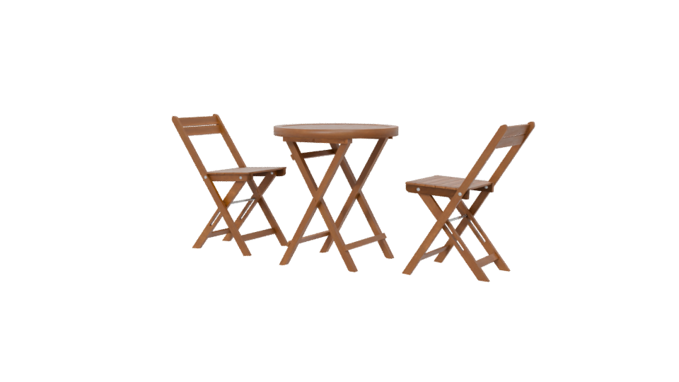 Elegant Outdoor Dining Set 3D - Professional 3D Model Render 6
