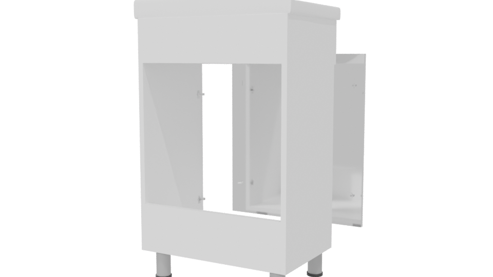 Sleek Minimalist Bathroom Cabinet 3D - Professional 3D Model Render 6