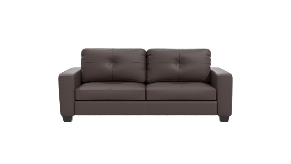 Stylish Brown Leather Sofa 3D - Professional 3D Model Render 11