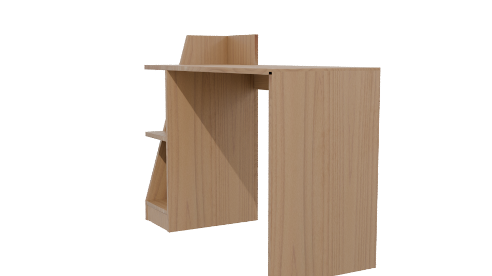 Modern Desk with Shelves 3D - Professional 3D Model Render 13