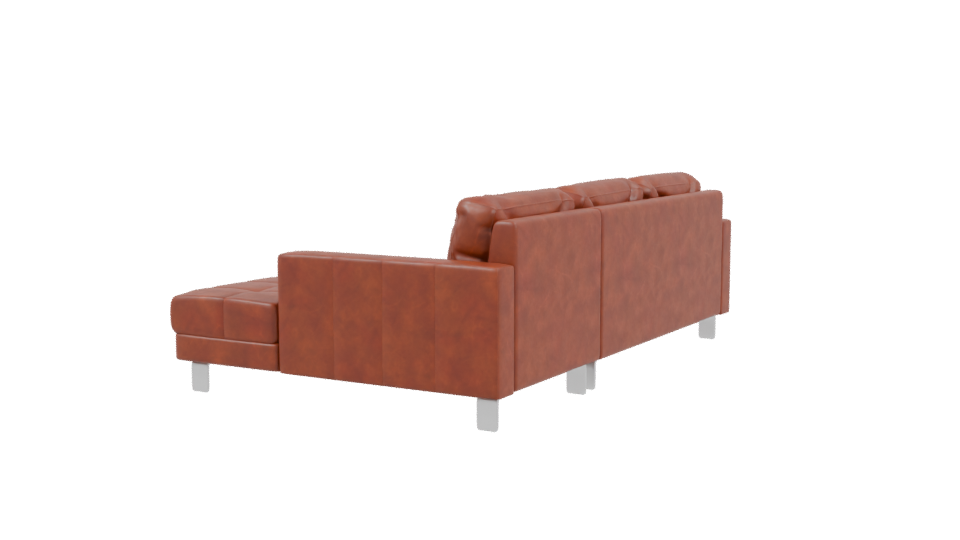 Stylish Leather Sectional Sofa 3D - Professional 3D Model Render 3