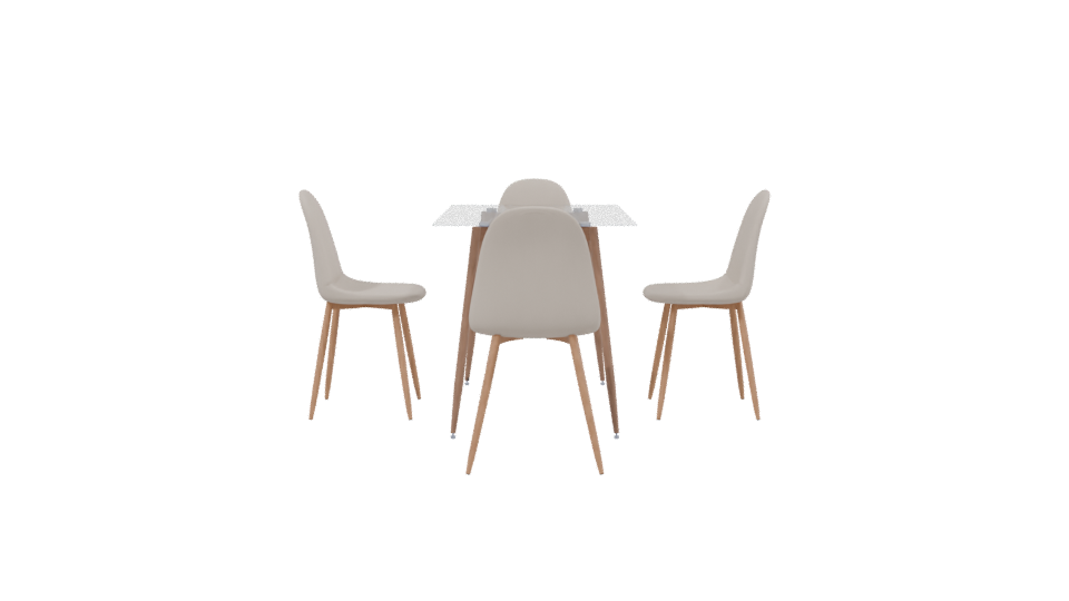 Stylish Dining Table Set 3D - Professional 3D Model Render 2