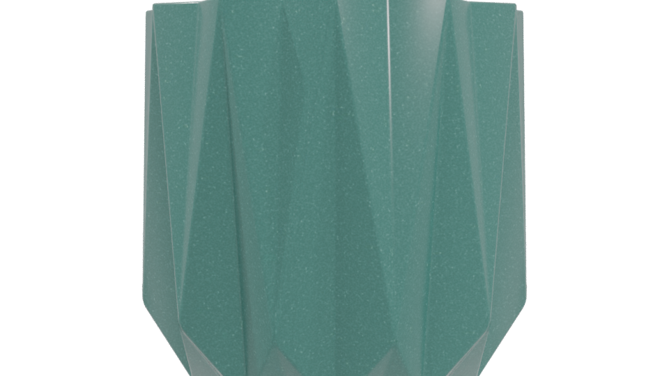 Stylized Geometric Planter 3D - Professional 3D Model Render 4