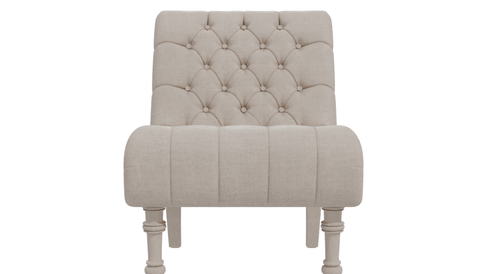 Elegant Fabric Accent Chair 3D - Professional 3D Model Render 11