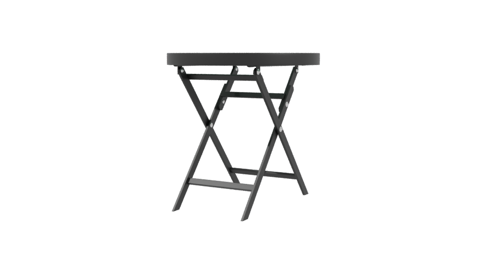 Folding Black Accent Table Model - Professional 3D Model Render 3