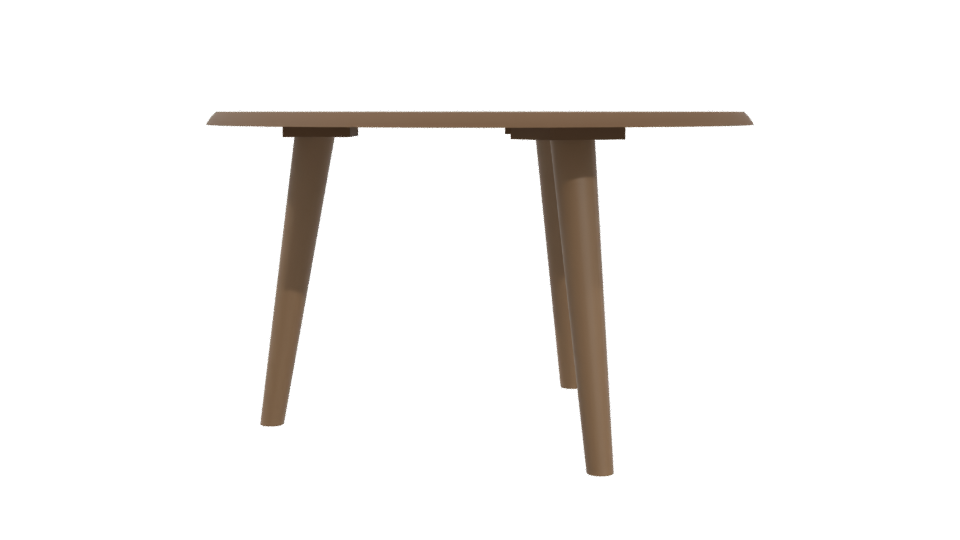 Stylish Round Wooden Table Model - Professional 3D Model Render 4