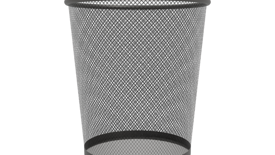 Stylish Wire Mesh Wastebasket 3D Model - Professional 3D Model Render 11