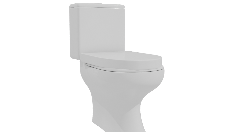 Contemporary Bathroom Toilet Model - Professional 3D Model Render 10