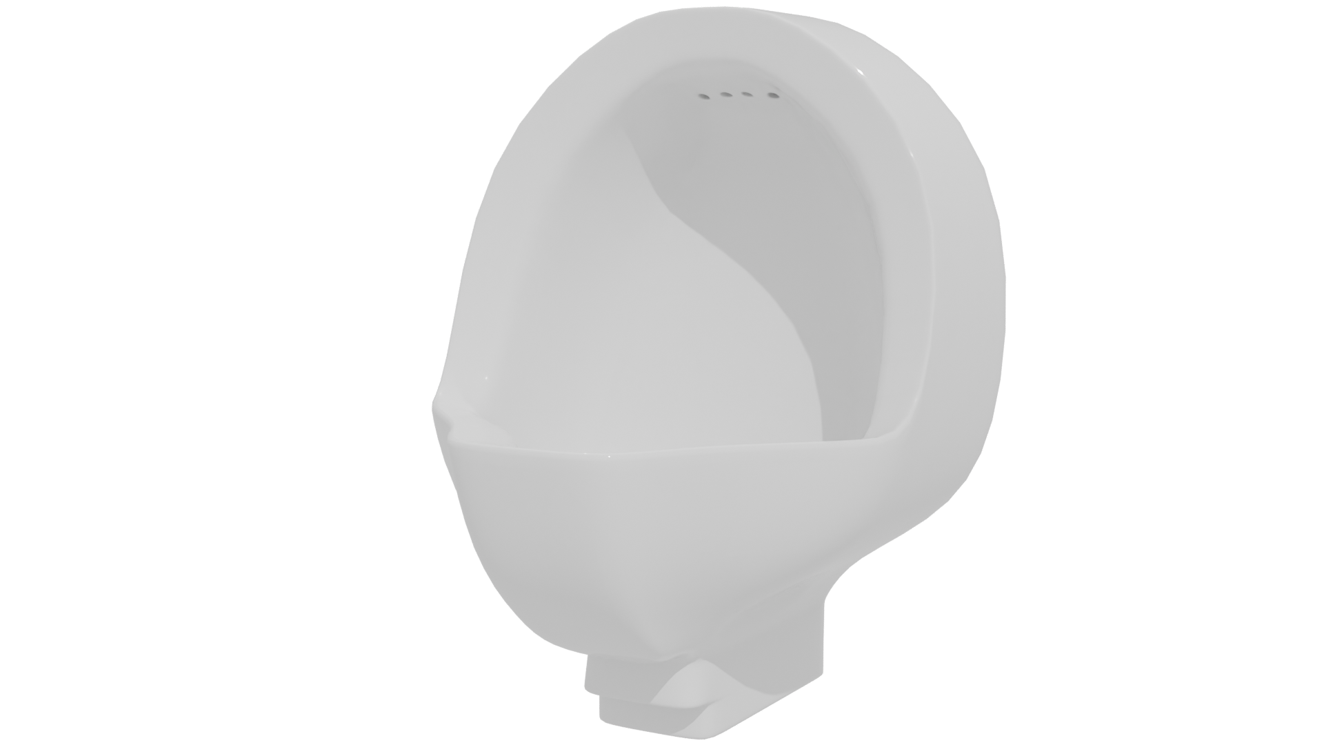 Minimalist Wall-Mounted Urinal Model - Professional 3D Model Render 12