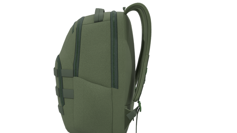 Stylish Green Backpack Model - Professional 3D Model Render 2