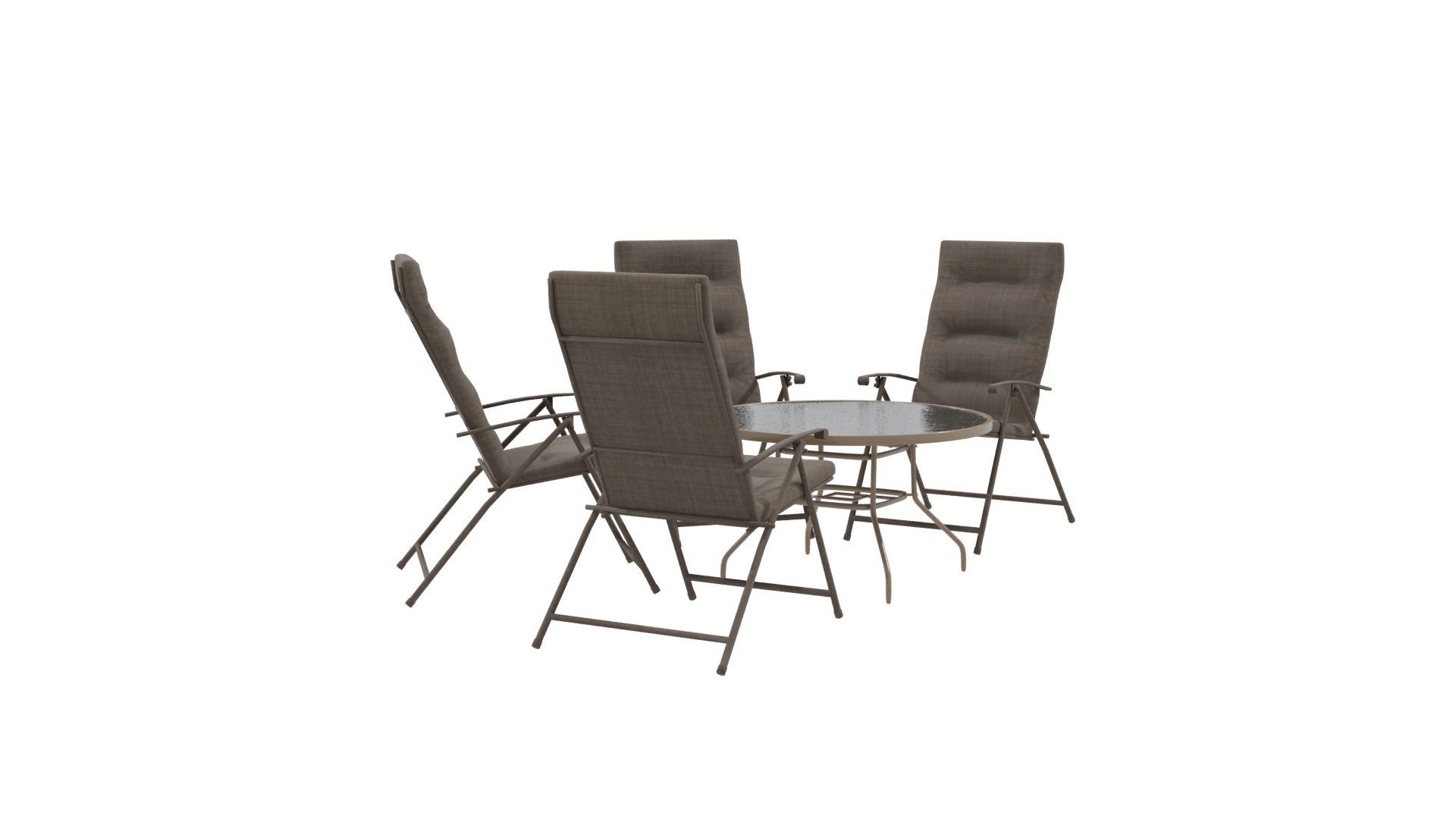 Stylish Outdoor Dining Set 3D Model - Professional 3D Model Render 9