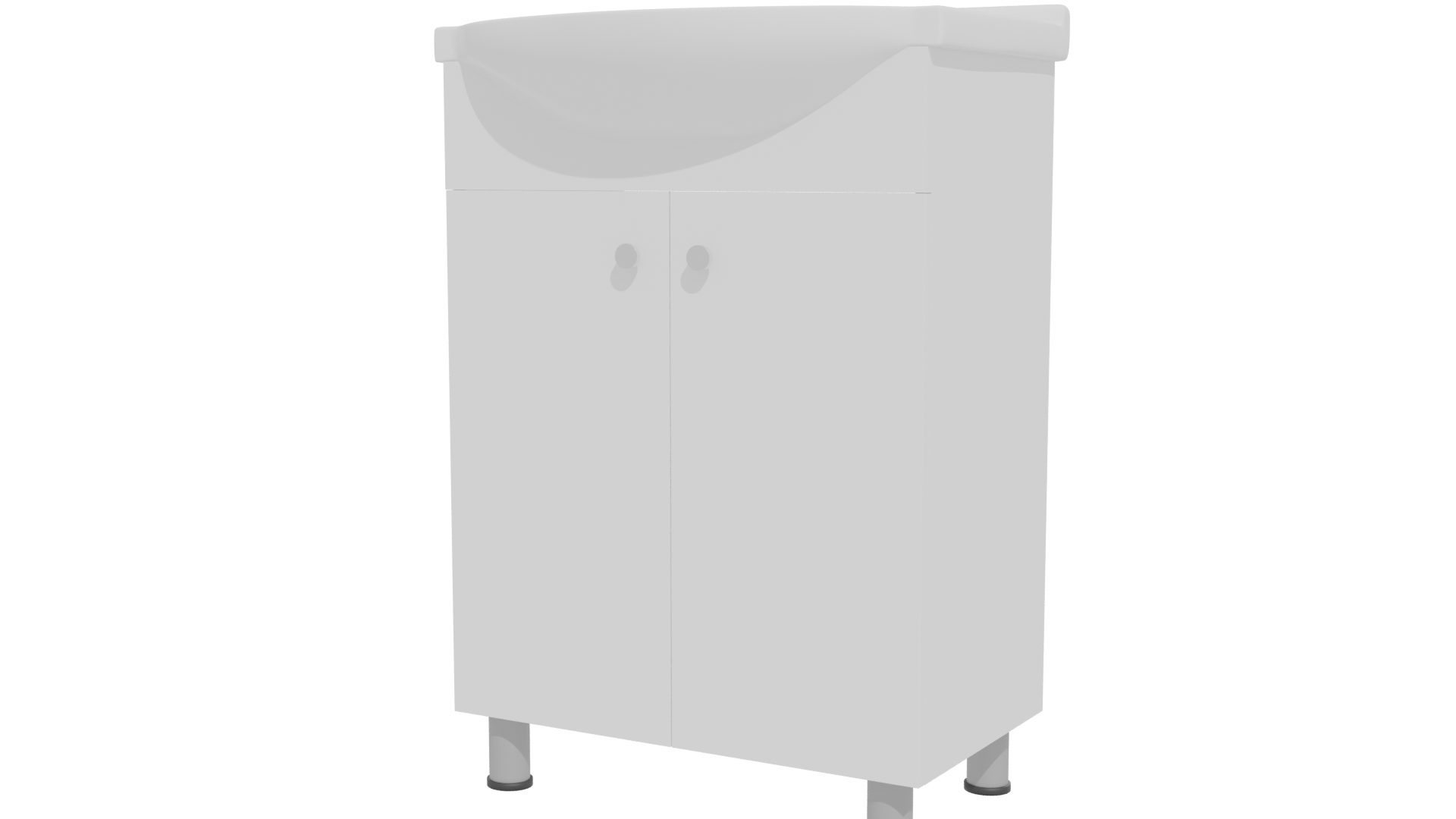 Stylish Bathroom Cabinet Model - Professional 3D Model Render 12