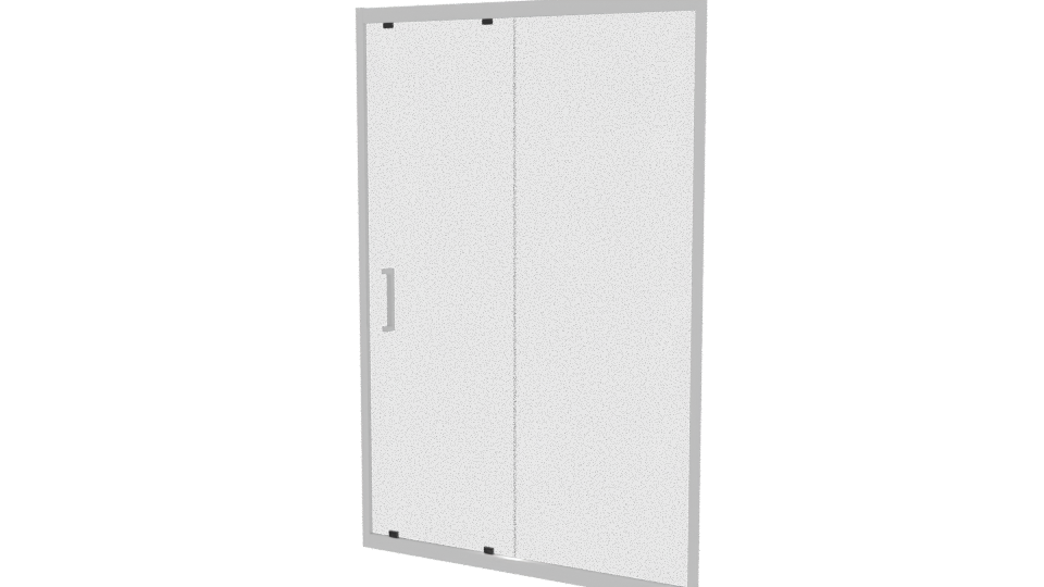 Sleek Double Glass Door Model - Professional 3D Model Render 6