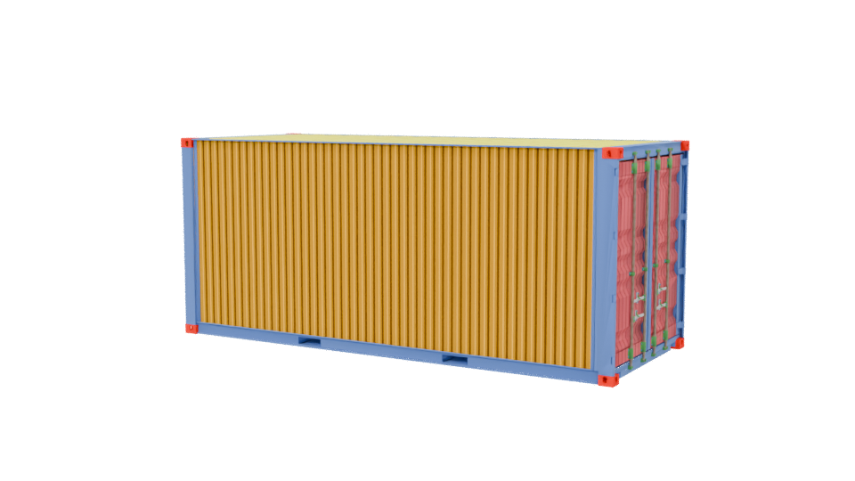 Contemporary Shipping Container Office 3D Model - Professional 3D Model Render 6