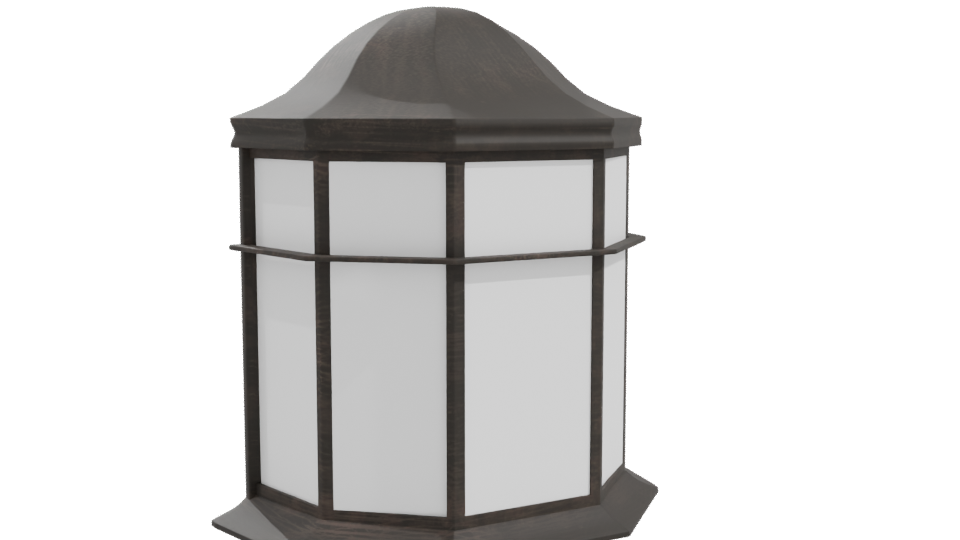 Elegant Octagonal Lantern Model - Professional 3D Model Render 10