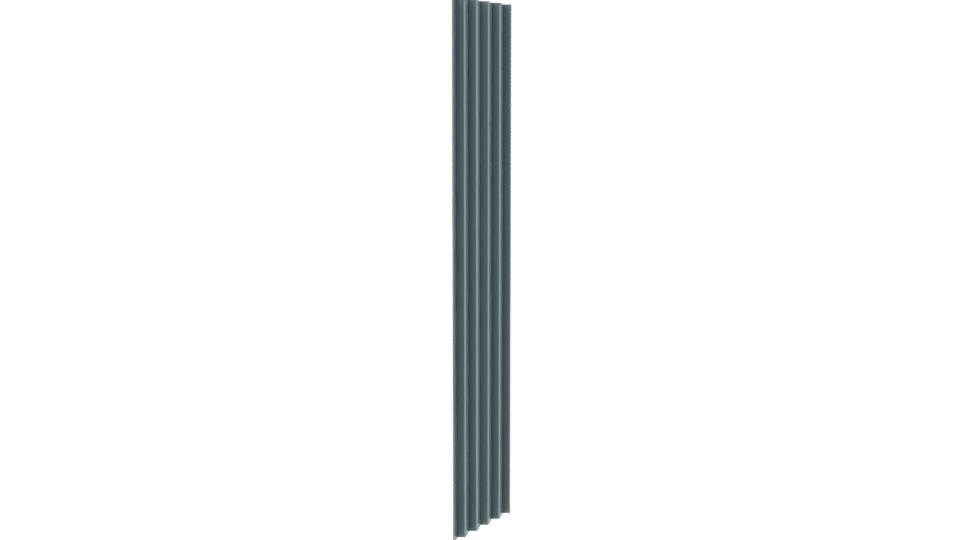 Stylized Vertical Slat Decorative Panel 3D Model - Professional 3D Model Render 9