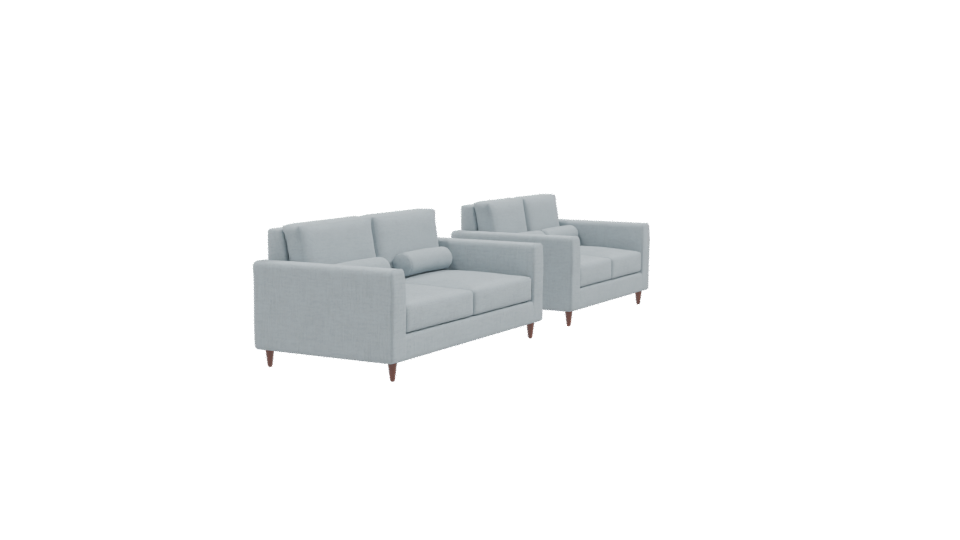 Stylish Modern Fabric Sofa Set 3D Model - Professional 3D Model Render 9