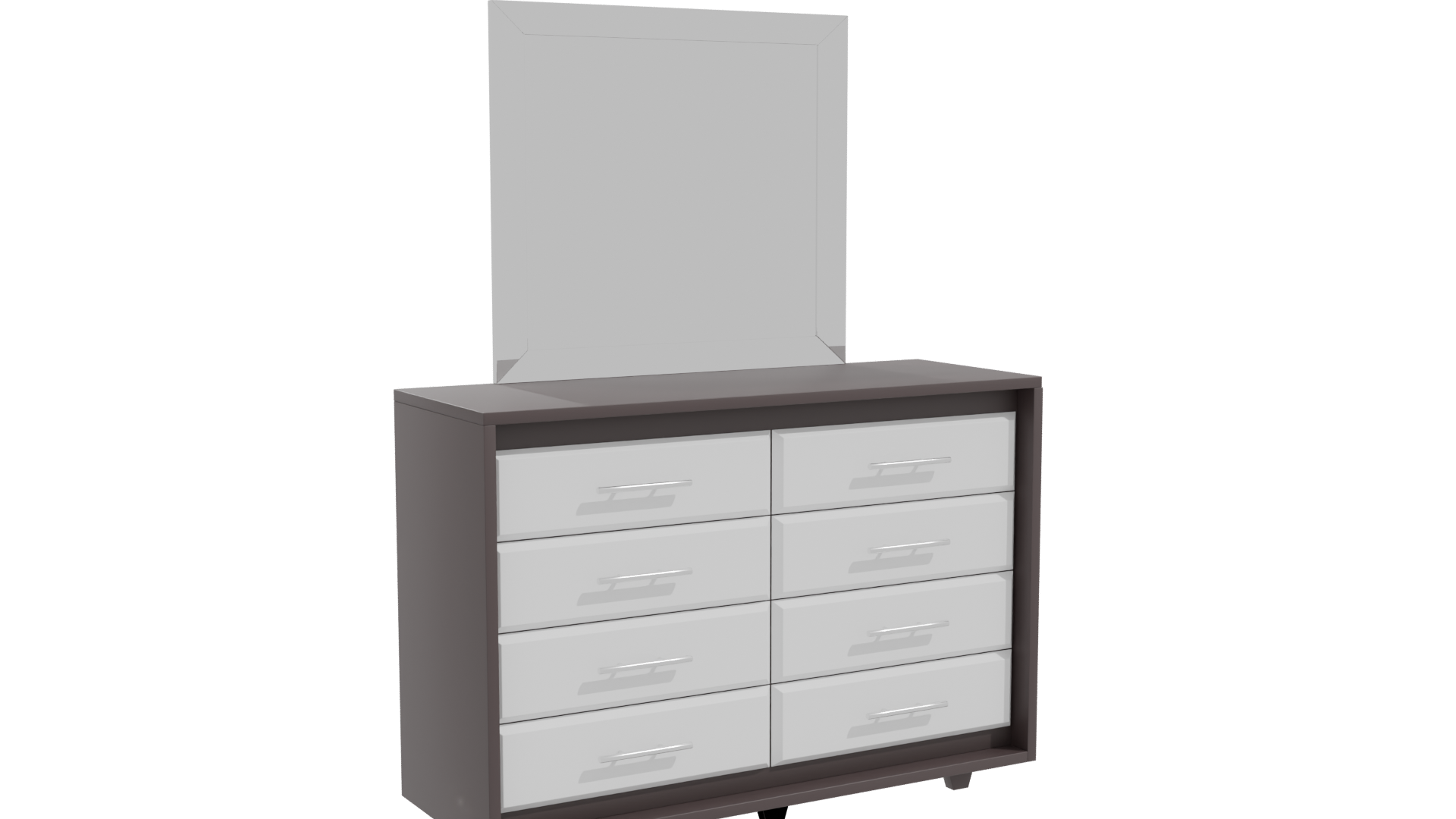 Stylish Modern Dresser Set 3D - Professional 3D Model Render 10