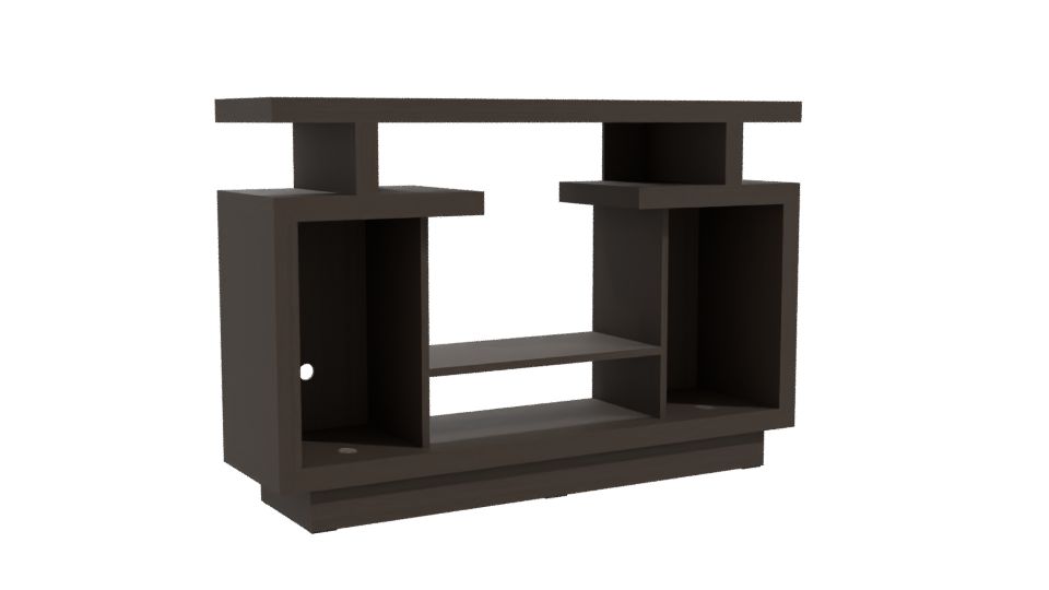 Minimalist Wooden TV Stand 3D - Professional 3D Model Render 10