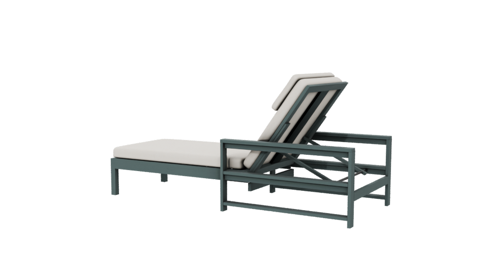 Stylish Outdoor Lounger 3D Model - Professional 3D Model Render 6