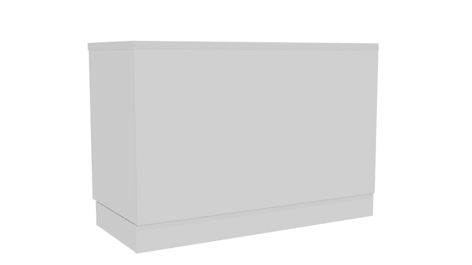 Contemporary Wooden Counter Model - Professional 3D Model Render 4