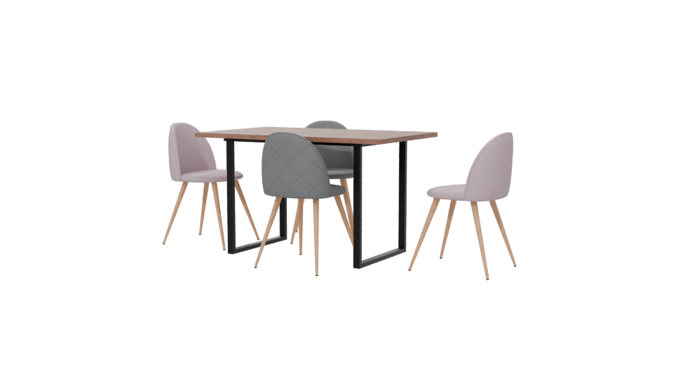 Stylish Dining Table Set 3D - Professional 3D Model Render 6