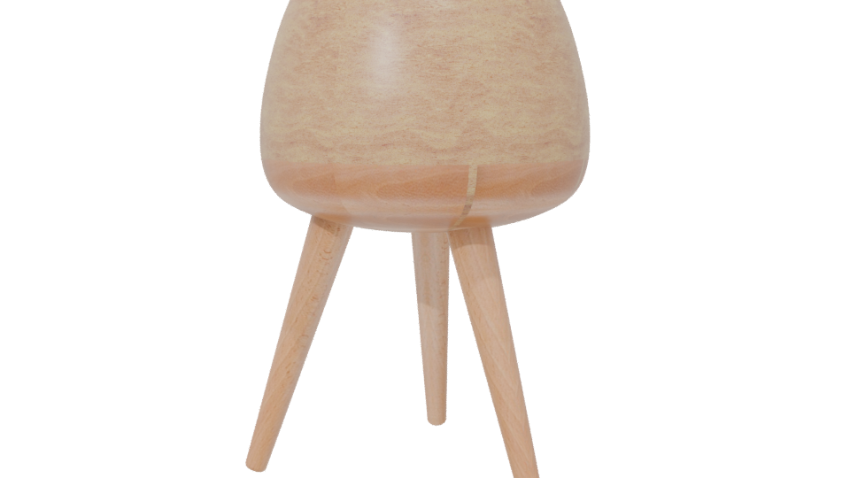 Modern Fiber Planter with Legs 3D - Professional 3D Model Render 6