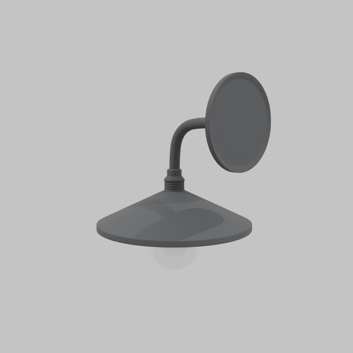 Apliqué de muro 60 W negro