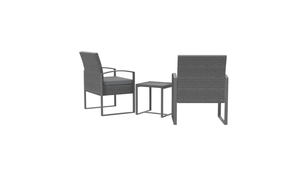 Stylish Outdoor Seating Set 3D - Professional 3D Model Render 6