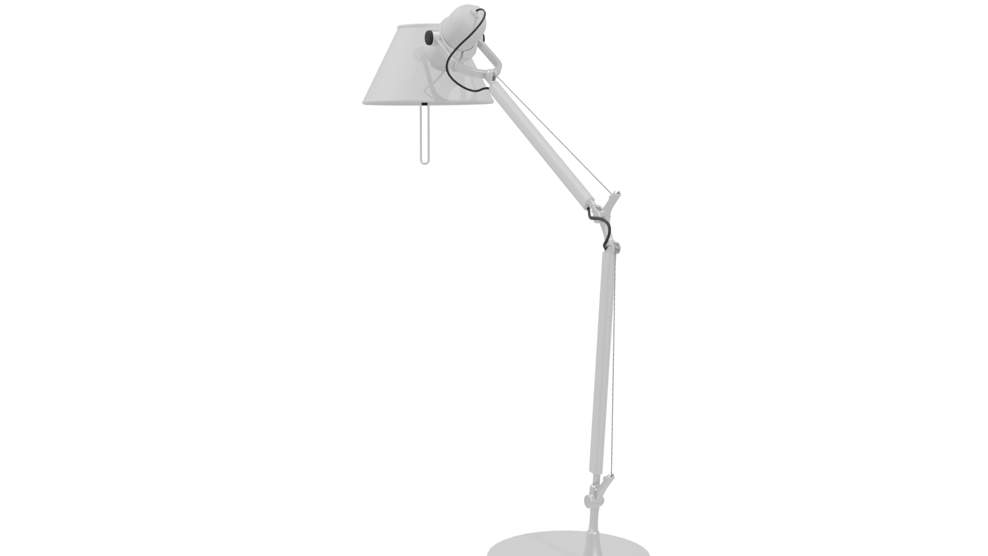 Stylish White Desk Lamp 3D - Professional 3D Model Render 4