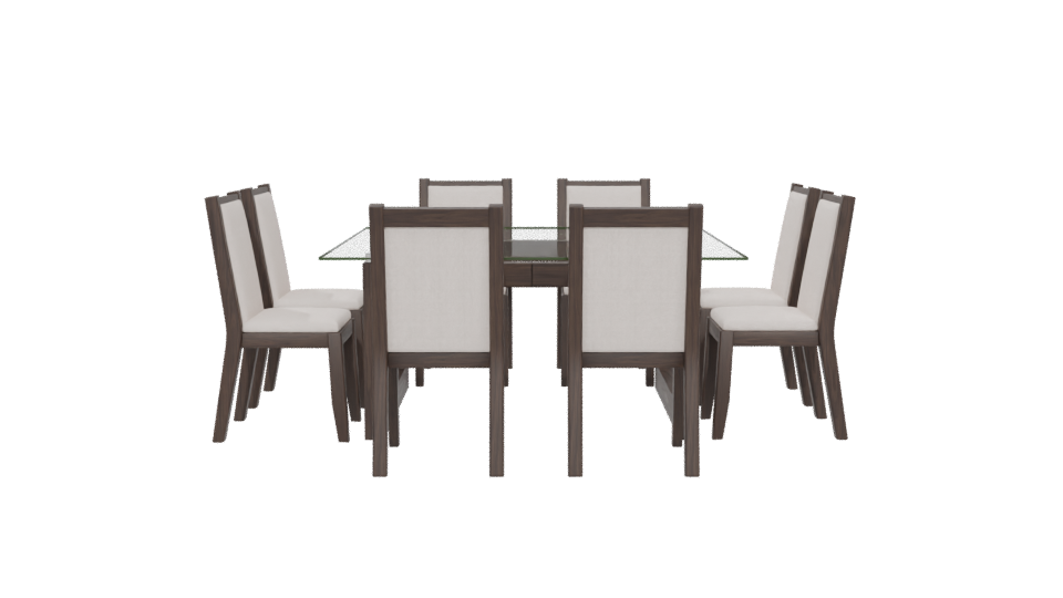 Stylish Modern Dining Table Set - Professional 3D Model Render 5