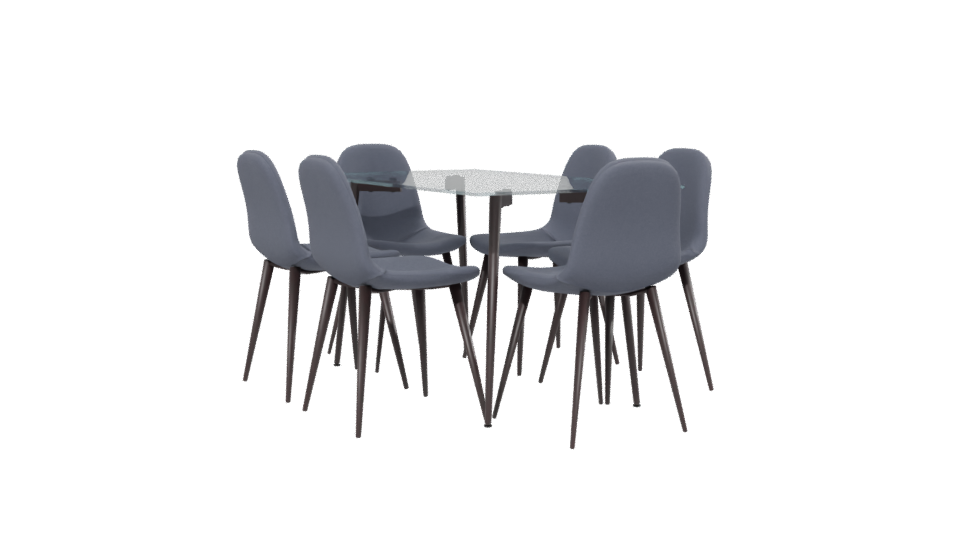 Modern Dining Set 3D Model - Professional 3D Model Render 13