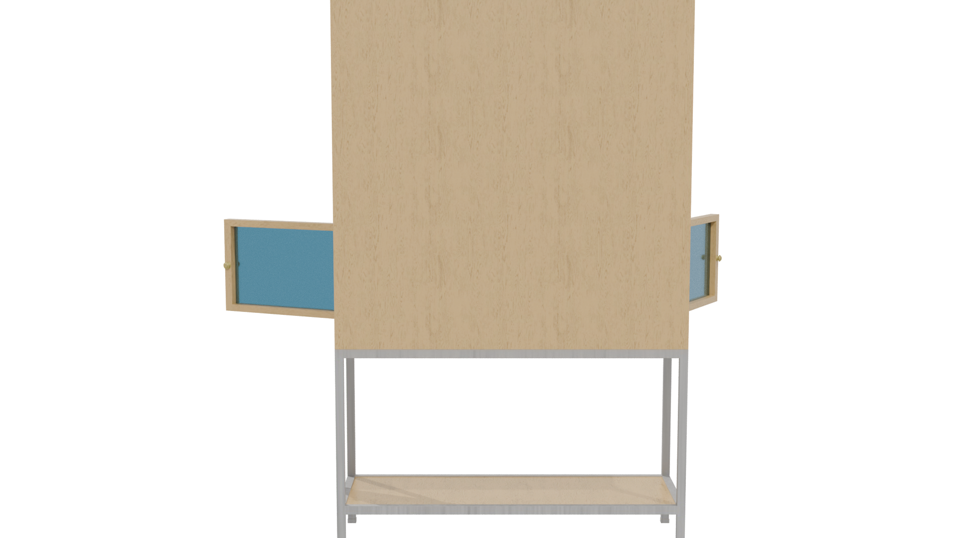 Stylish Wooden Display Cabinet 3D - Professional 3D Model Render 5