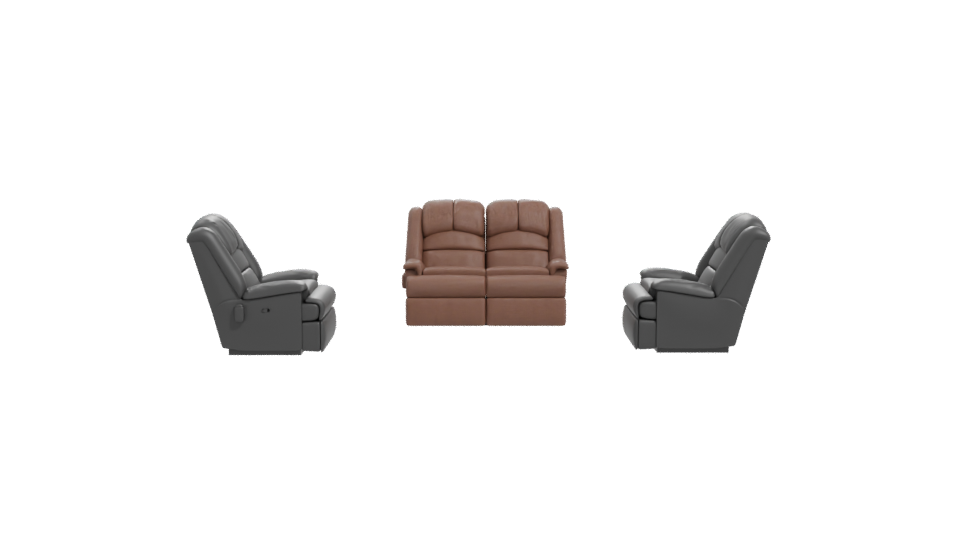 Contemporary Reclining Sofa Set 3D Model - Professional 3D Model Render 11